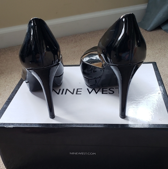 Nine West platform patent black heel - Picture 4 of 7